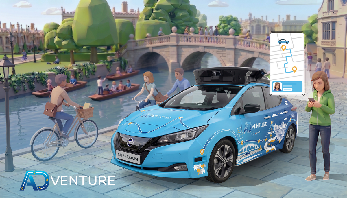 英ケンブリッジの自動運転研究ADventureのイメージ図