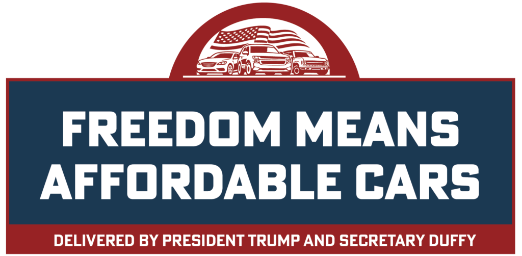 米運輸省が公表した「Freedom Means Affordable Cars」燃費基準見直しの広報画像